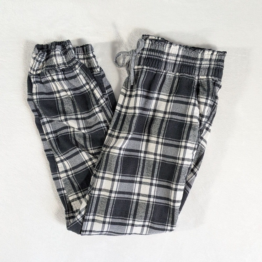 ❤️ 2017 Aerie Plaid Check Elastic Waist Joggers With Pockets Size Small
